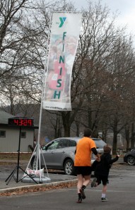 Bryce Finishing his first 5k!