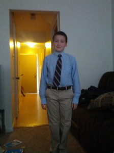 Bryce in his Maryland State Boychoir Uniform.