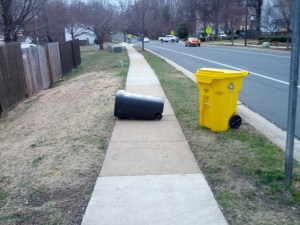 Now to many people this may look like a blocked side walk.. and force them to turn back.  Or maybe something they had to go around..  But me?  I suffered from flash backs to track-season and cleared it in my own unique hurdling fashion! GO ME!