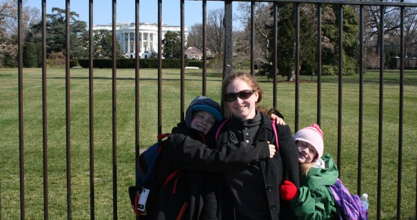 My Cheering Gallery right after the race.I was kind of hoping they would let me in to use the bathroom and get a bite to eat..