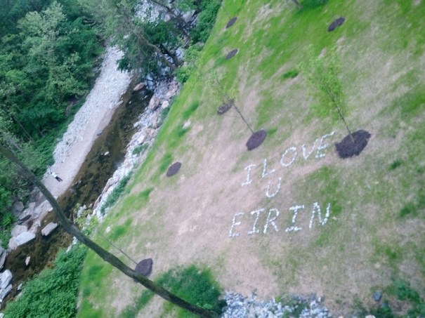 Nothing says love like a rock-sculpture!